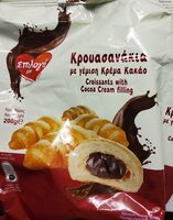 Κρουασανακια με γέμιση κρέμα κακάο