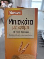 Biscuits with oats and orange flavour
