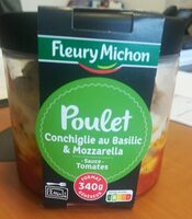 Poulet conchiglie au basilic & mozzarella