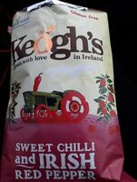 Chips de pommes de terre saveur piment et poivron rouge irlandais