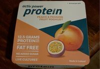 Protein peach and passion fruit yoghurt