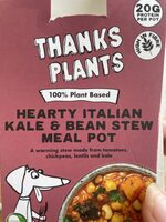 Hearty Italian kale and bean stew meal pot