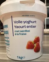 Yaourt entier à la fraise