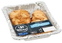Carrefour The Market Fish & Chips Filets de Cabillaud 2 Pièces