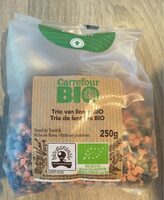 Trio de lentilles bio