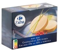 Carrefour Extra Bloc Foie Gras d'Oie avec 30% de Morceaux