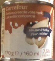 Lait entier concentre
