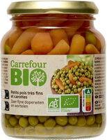 Petits pois très fins et carottes.