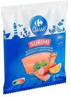 Carrefour Classic' Surimi Bâtonnets Saveur Crabe 12 Pièces
