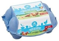 Carrefour Classic' Œufs de Poules Élevées en Plein Air Large 6 Pièces
