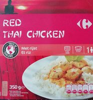 Red thai chicken et riz