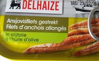 Filets d'anchois allongés à l'huile d'olive