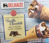Cornet de glace vanille chocolat