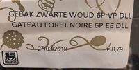 Gateau foret Noire Delhaize