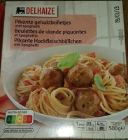 Boulettes de viande piquantes et spaghetti