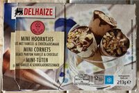 Mini cornets, glace parfum vanille et chocolat