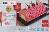 Bûche glacée Framboise Vanille Meringue
