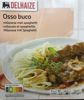 Osso buco milanais et spaghetti