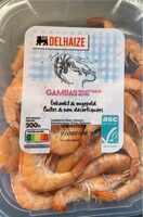 Gambas cuites et non decortiquees