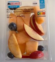 Melon, nectarine, myrtille