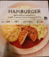 Hamburger.compote de pommes et purée