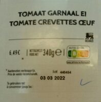Tomate crevettes œufs