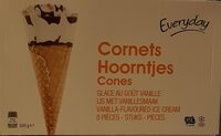 Cornets glace goût vanille