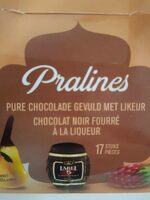 Pralines chocolat noir fourrée à la liqueur