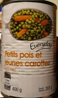 Petits pois et jeunes carottes