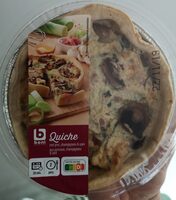Quiche poireaux champignons et lard