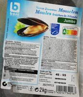 Moules fraîches de Zélande