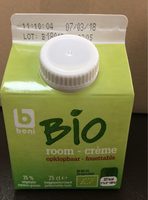 Bio crème fouettable