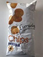 Paprika-flavoured potato crisps