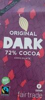 Organic dark chocolate 72% cocoa