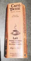 Chocolat lait amande et crêpe dentelle