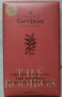 Chocolat blanc thé rooibos et vanille des îles