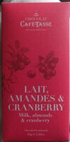 Chocolat Lait Amandes et Cranberry