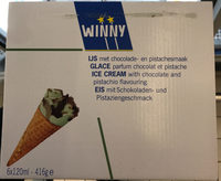 Glace parfum chocolat et pistache