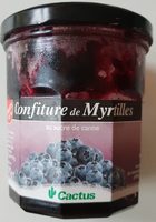 Confiture de myrtilles au sucre de canne