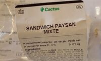Sandwich paysan mixte
