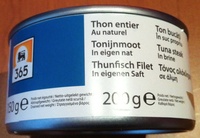 Thon entier au naturel