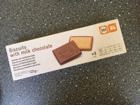 Biscuits with milk chocolate