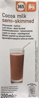 Cocoa milk semi-skimmed