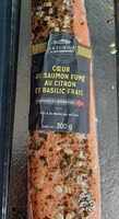 Coeur de saumon fume citron basilic