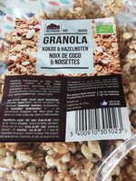 Granola noix de coco et noisettes