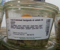 Fond d'artichaut barigoule et salade de graines