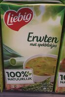 Soupe lardons et petits pois