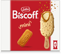 LOTUS BISCOFF Glace Mini Bâtonnets - Speculoos Chocolat blanc - 276g (6x60ml)
