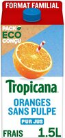 Tropicana Pure premium oranges pressées sans pulpe format familial 1,5 L