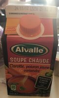 Soupe chaude carotte, poivron jaune et coriandy
